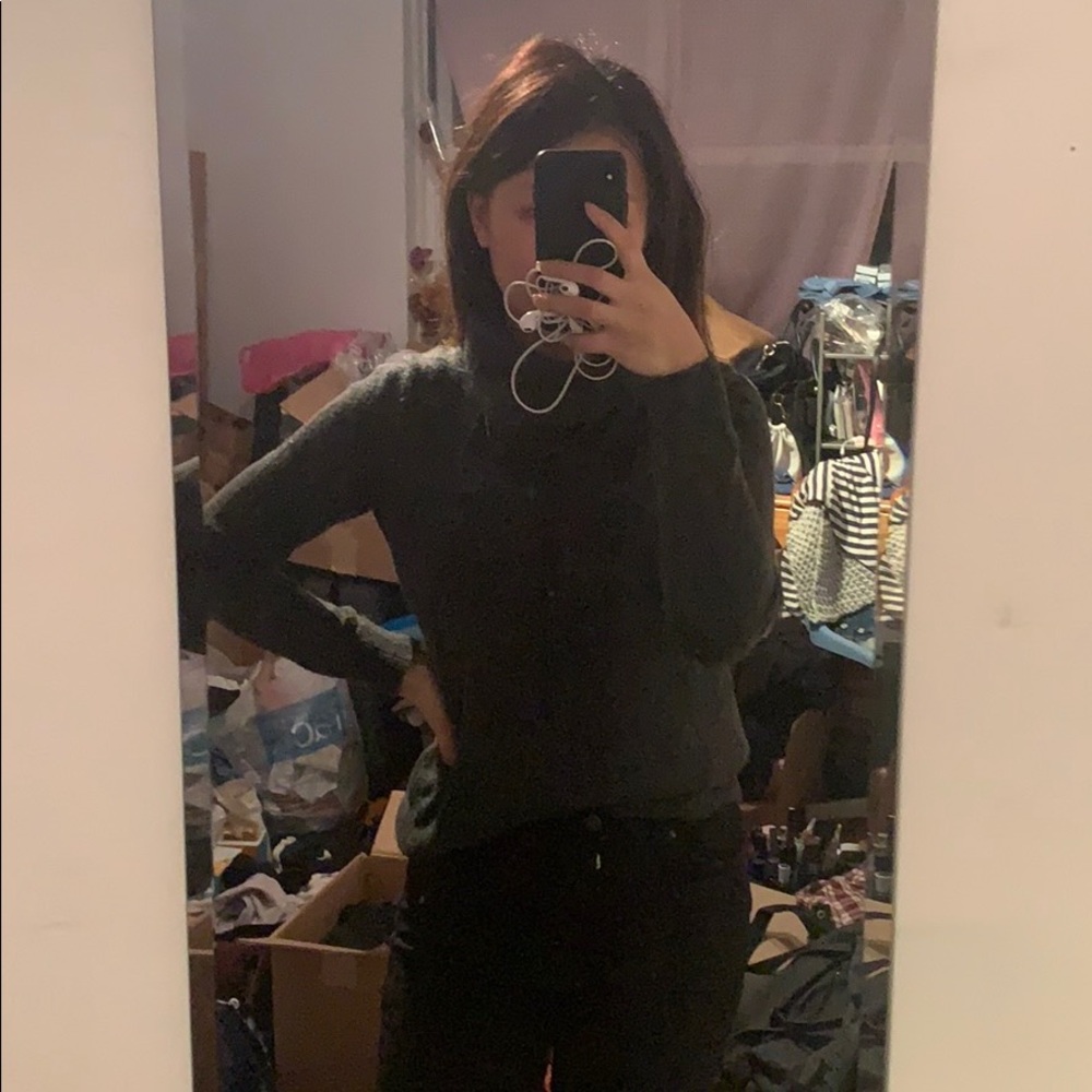Old dark gray cowl neck sweater size xs